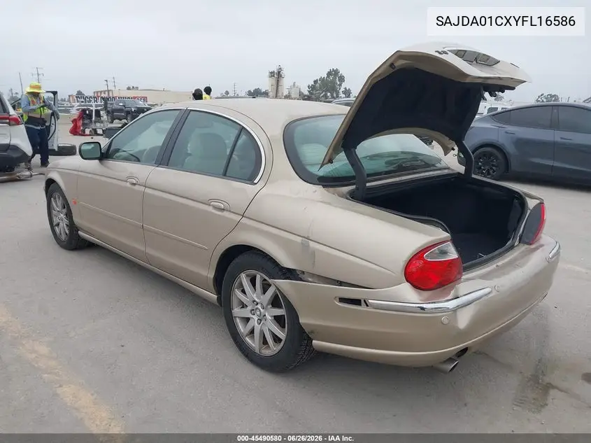 2000 Jaguar S-Type 3.0L V6 VIN: SAJDA01CXYFL16586 Lot: 45490580