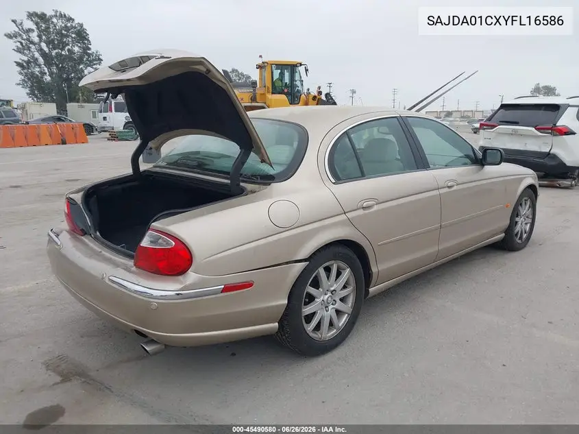 2000 Jaguar S-Type 3.0L V6 VIN: SAJDA01CXYFL16586 Lot: 45490580