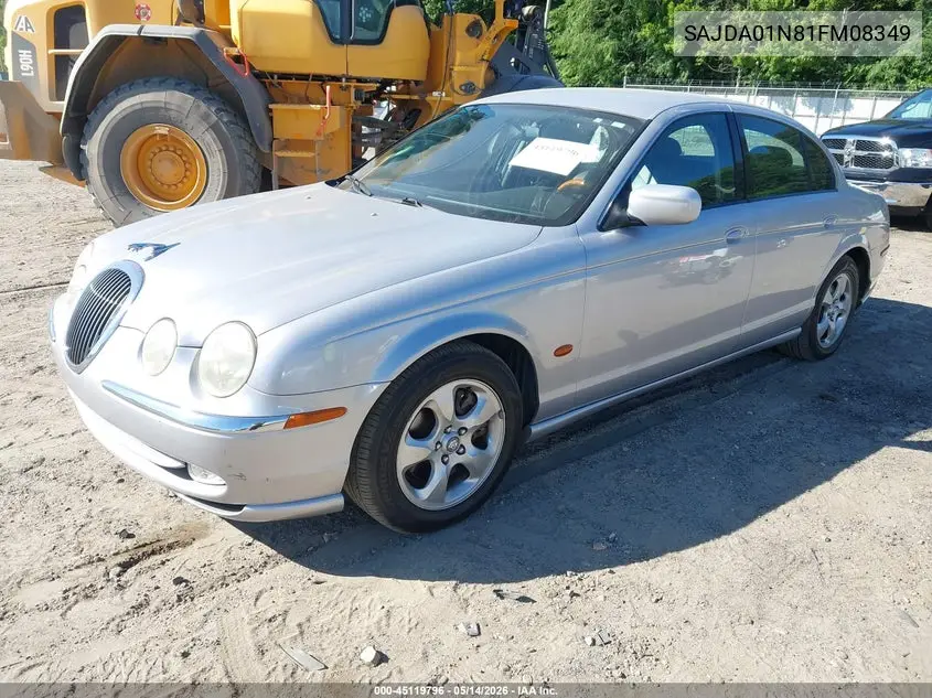 2001 Jaguar S-Type 3.0L V6 VIN: SAJDA01N81FM08349 Lot: 45119796