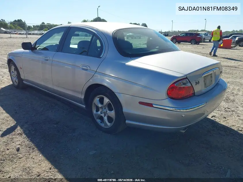2001 Jaguar S-Type 3.0L V6 VIN: SAJDA01N81FM08349 Lot: 45119796