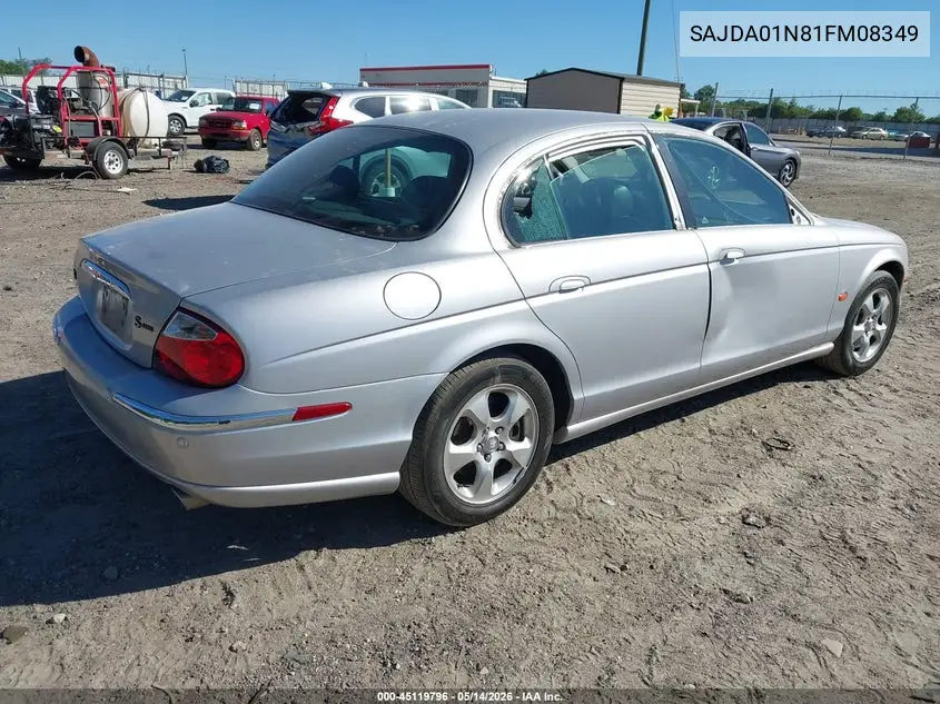 2001 Jaguar S-Type 3.0L V6 VIN: SAJDA01N81FM08349 Lot: 45119796