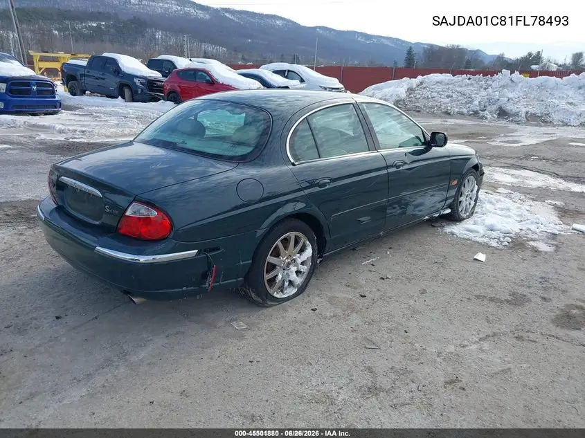 2001 Jaguar S-Type 3.0L V6 VIN: SAJDA01C81FL78493 Lot: 45501880