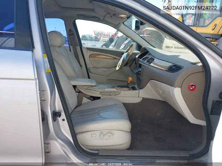 2002 Jaguar S-Type 3.0L V6 VIN: SAJDA01N92FM24772 Lot: 44711597