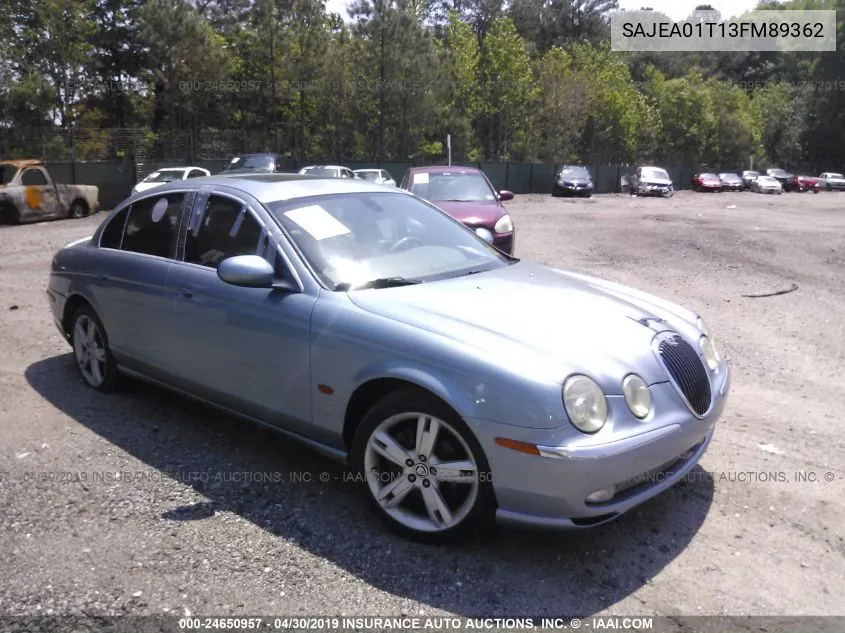 2003 Jaguar S-Type VIN: SAJEA01T13FM89362 Lot: 24650957