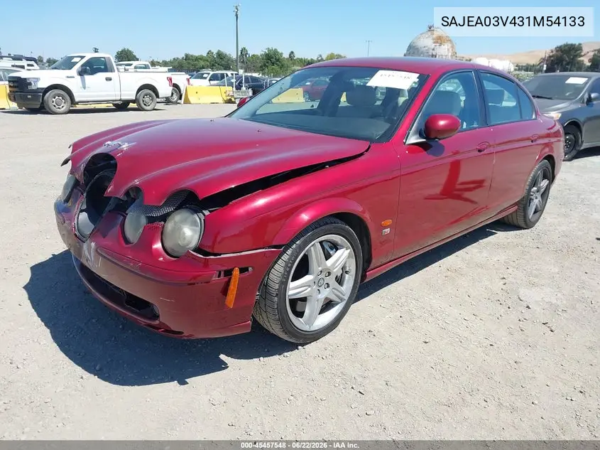 2003 Jaguar S-Type 4.2L V8 R VIN: SAJEA03V431M54133 Lot: 45457548