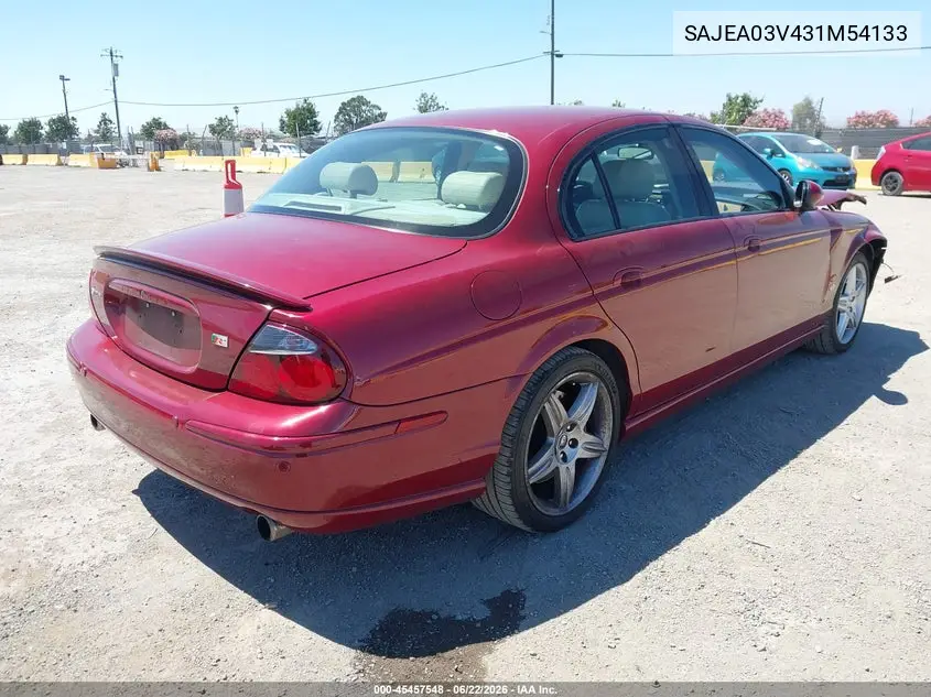 2003 Jaguar S-Type 4.2L V8 R VIN: SAJEA03V431M54133 Lot: 45457548