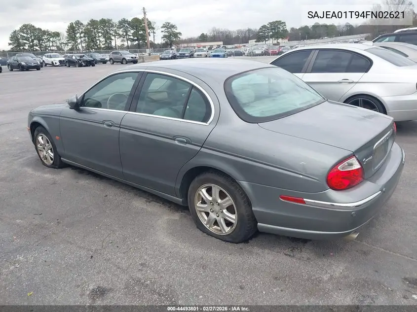 2004 Jaguar S-Type 3.0L V6 VIN: SAJEA01T94FN02621 Lot: 44493801