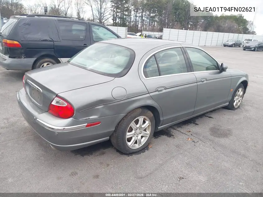 2004 Jaguar S-Type 3.0L V6 VIN: SAJEA01T94FN02621 Lot: 44493801