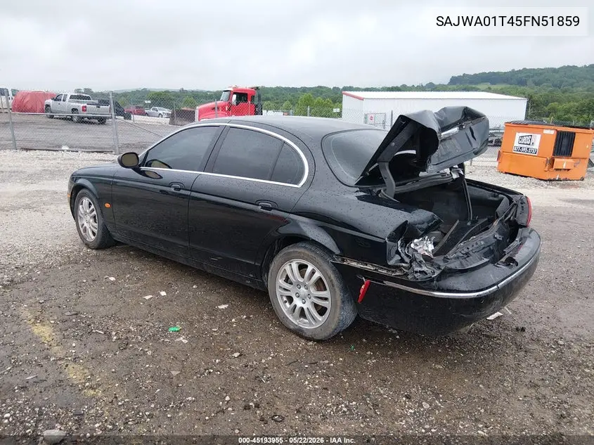 2005 Jaguar S-Type 3.0L V6 VIN: SAJWA01T45FN51859 Lot: 45193955