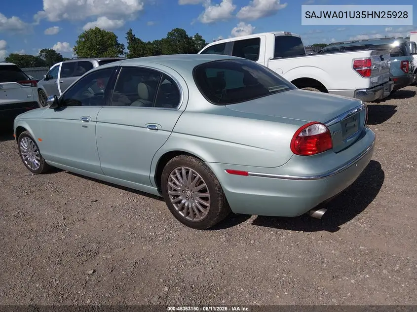 2005 Jaguar S-Type 4.2L V8 VIN: SAJWA01U35HN25928 Lot: 45363150