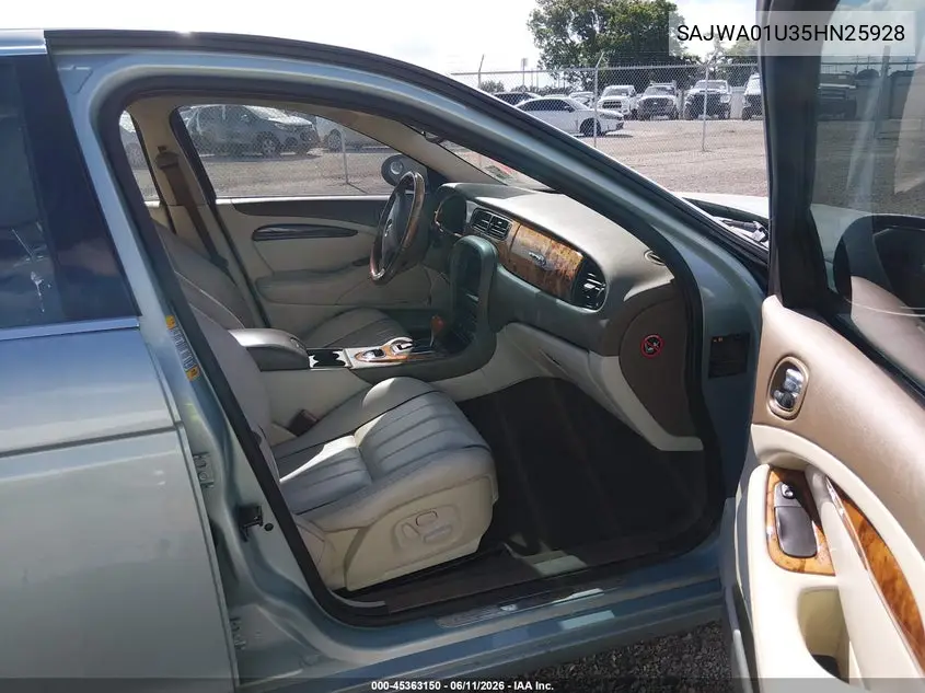 2005 Jaguar S-Type 4.2L V8 VIN: SAJWA01U35HN25928 Lot: 45363150