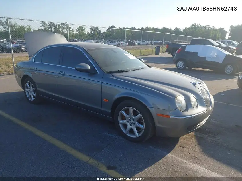 2006 Jaguar S-Type 4.2L V8 VIN: SAJWA01B56HN52743 Lot: 44838217