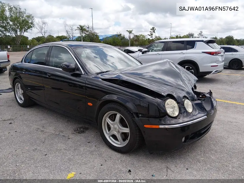 2006 Jaguar S-Type 3.0L V6 VIN: SAJWA01A96FN57642 Lot: 45031354