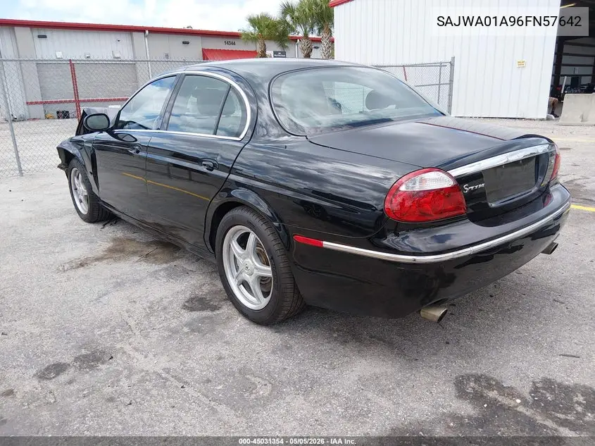 2006 Jaguar S-Type 3.0L V6 VIN: SAJWA01A96FN57642 Lot: 45031354