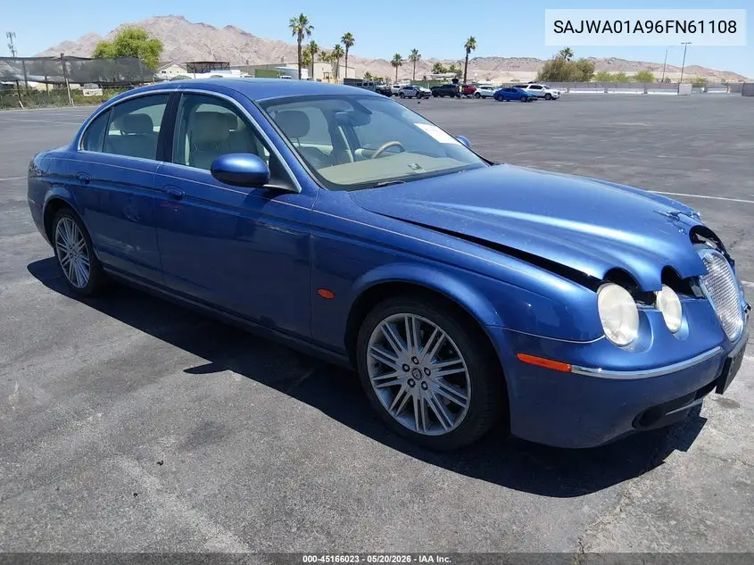 2006 Jaguar S-Type 3.0L V6 VIN: SAJWA01A96FN61108 Lot: 45166023