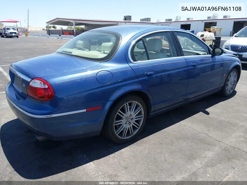 2006 Jaguar S-Type 3.0L V6 VIN: SAJWA01A96FN61108 Lot: 45166023