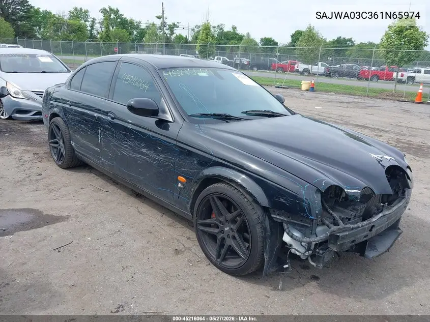 2006 Jaguar S-Type 4.2L V8 R VIN: SAJWA03C361N65974 Lot: 45216064