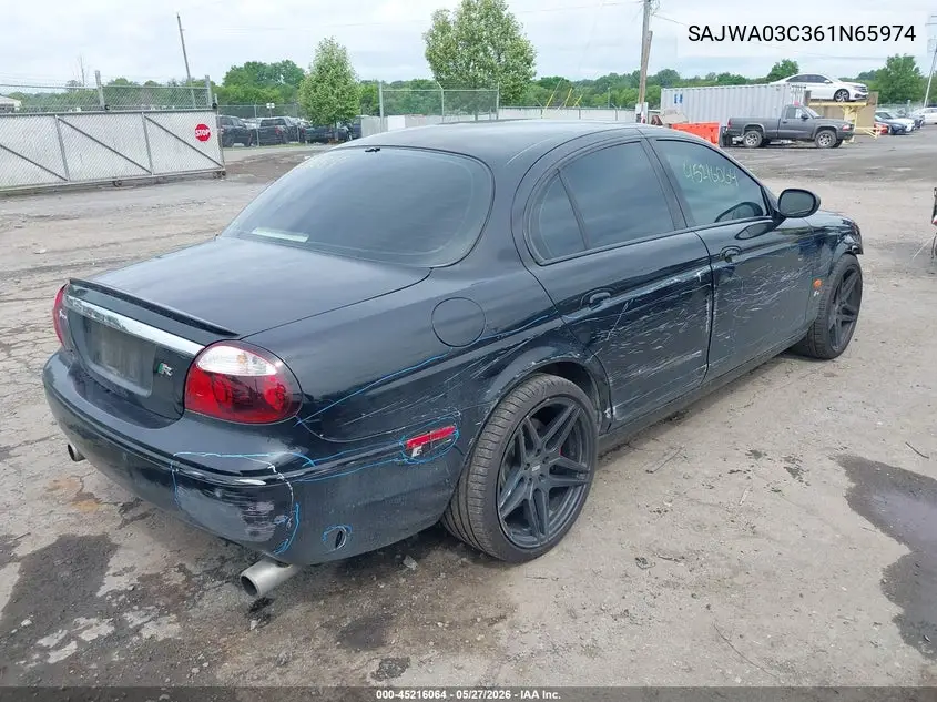 2006 Jaguar S-Type 4.2L V8 R VIN: SAJWA03C361N65974 Lot: 45216064