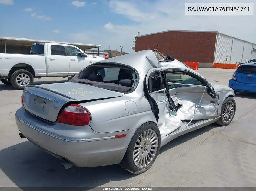 2006 Jaguar S-Type 3.0L V6 VIN: SAJWA01A76FN54741 Lot: 45480626