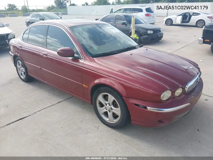 2002 Jaguar X-Type 3.0L/3.0L (A5) VIN: SAJEA51C02WC41179 Lot: 45649450