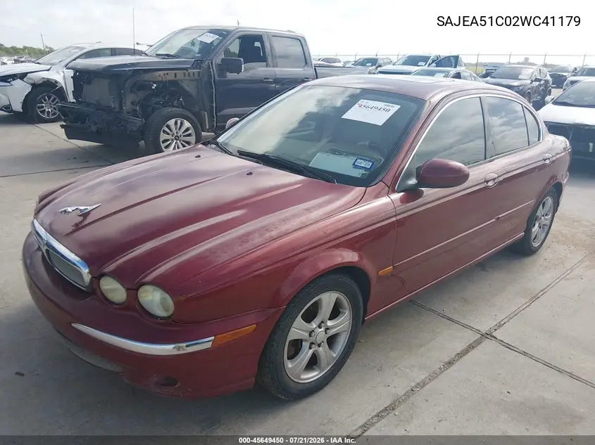 2002 Jaguar X-Type 3.0L/3.0L (A5) VIN: SAJEA51C02WC41179 Lot: 45649450