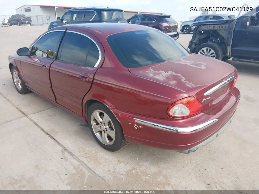 2002 Jaguar X-Type 3.0L/3.0L (A5) VIN: SAJEA51C02WC41179 Lot: 45649450