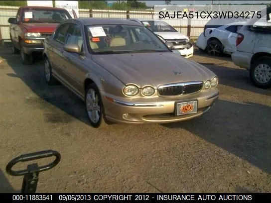 2003 Jaguar X-Type VIN: SAJEA51CX3WD34275 Lot: 11883541