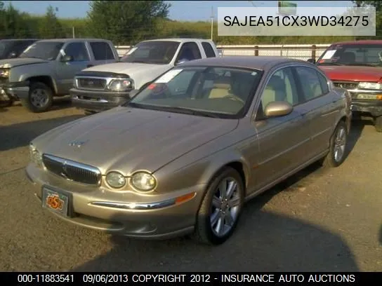 2003 Jaguar X-Type VIN: SAJEA51CX3WD34275 Lot: 11883541