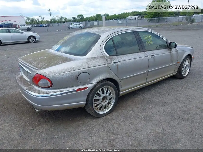 2003 Jaguar X-Type 3.0 VIN: SAJEA51C43WD37298 Lot: 44900959