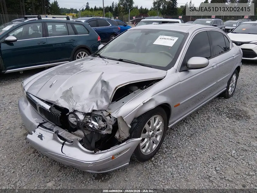 2003 Jaguar X-Type 2.5 VIN: SAJEA51D13XD02415 Lot: 44969204