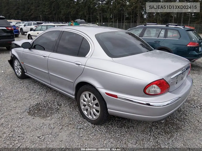 2003 Jaguar X-Type 2.5 VIN: SAJEA51D13XD02415 Lot: 44969204
