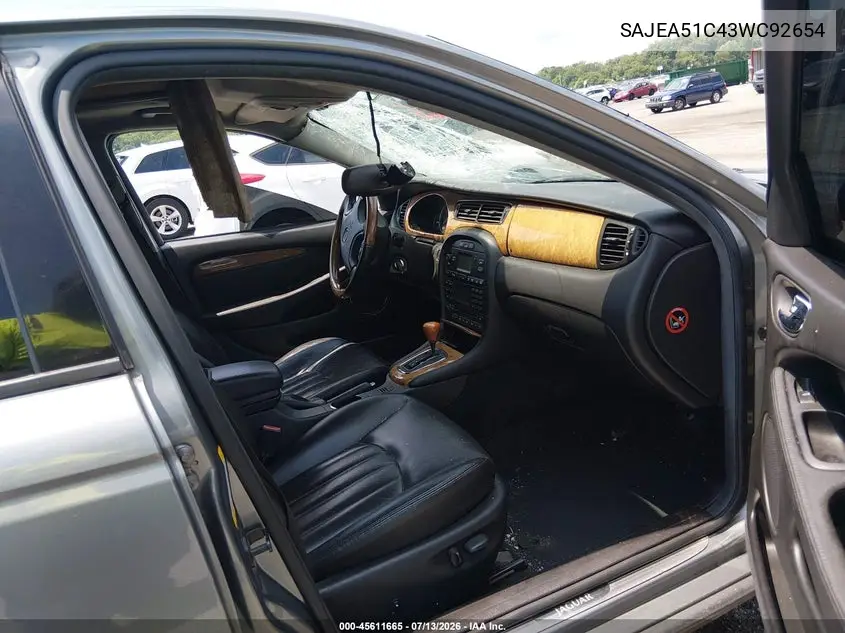 2003 Jaguar X-Type 3.0 VIN: SAJEA51C43WC92654 Lot: 45611665