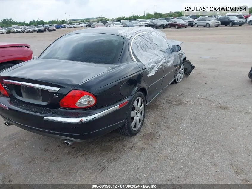 2004 Jaguar X-Type 3.0 VIN: SAJEA51CX4WD98754 Lot: 39158012
