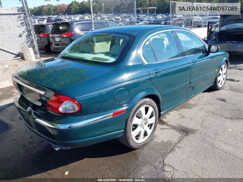 2004 Jaguar X-Type 3.0 VIN: SAJEA51C54WD57089 Lot: 43357595