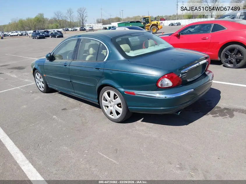 2004 Jaguar X-Type 3.0 VIN: SAJEA51C54WD67489 Lot: 44723362