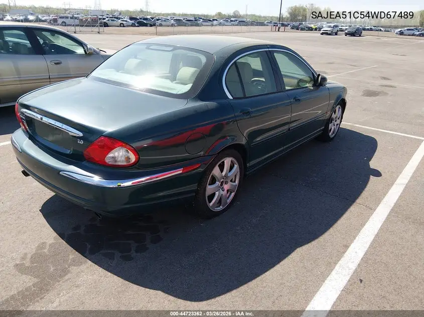 2004 Jaguar X-Type 3.0 VIN: SAJEA51C54WD67489 Lot: 44723362