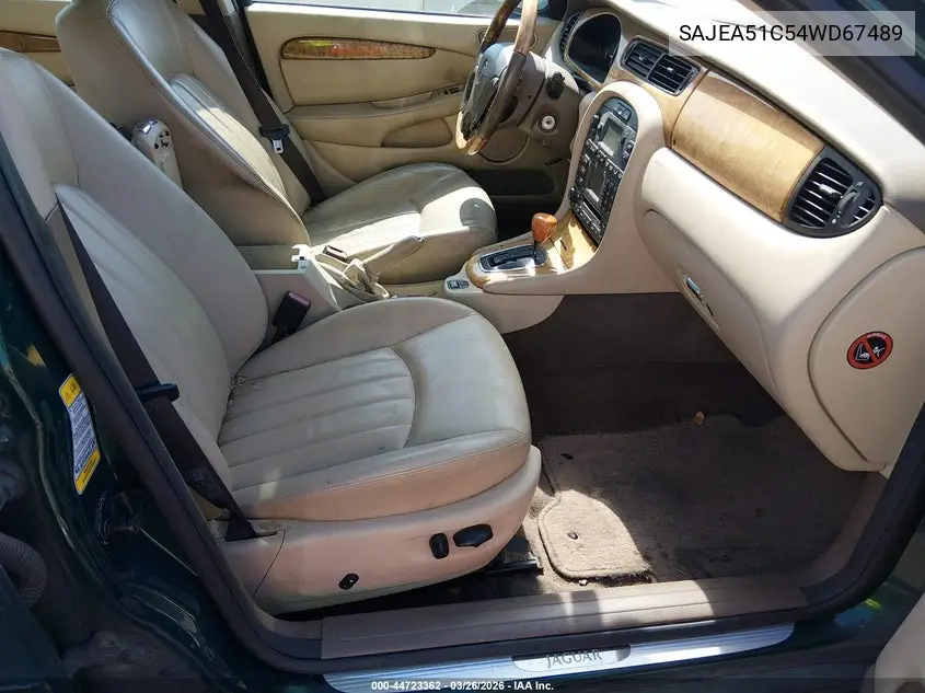 2004 Jaguar X-Type 3.0 VIN: SAJEA51C54WD67489 Lot: 44723362