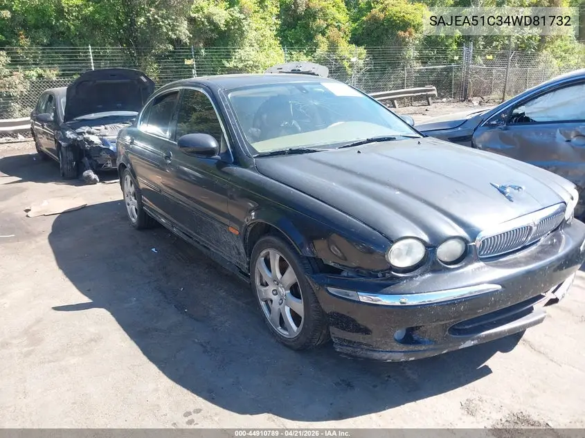 2004 Jaguar X-Type 3.0 VIN: SAJEA51C34WD81732 Lot: 44910789