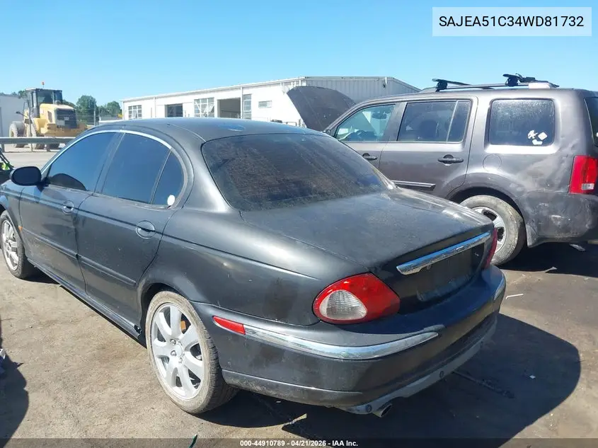 2004 Jaguar X-Type 3.0 VIN: SAJEA51C34WD81732 Lot: 44910789