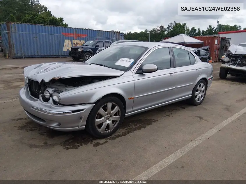 2004 Jaguar X-Type 3.0 VIN: SAJEA51C24WE02358 Lot: 45147376