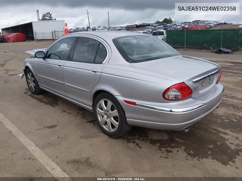 2004 Jaguar X-Type 3.0 VIN: SAJEA51C24WE02358 Lot: 45147376