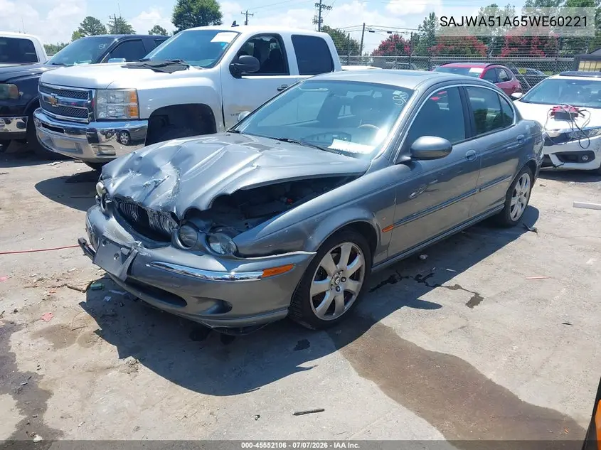 2005 Jaguar X-Type 3.0 VIN: SAJWA51A65WE60221 Lot: 45552106