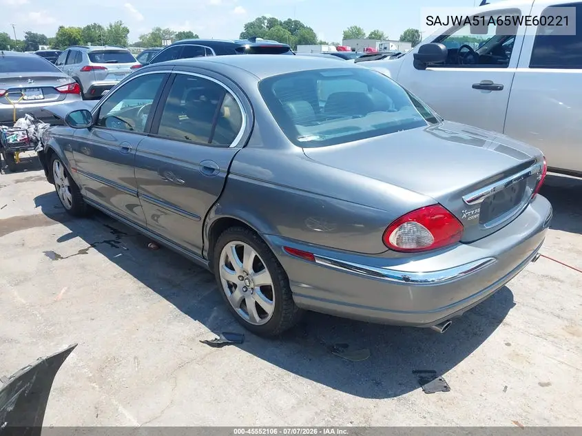 2005 Jaguar X-Type 3.0 VIN: SAJWA51A65WE60221 Lot: 45552106