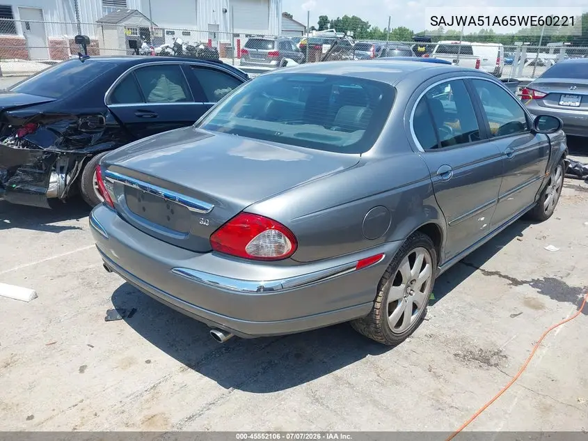 2005 Jaguar X-Type 3.0 VIN: SAJWA51A65WE60221 Lot: 45552106