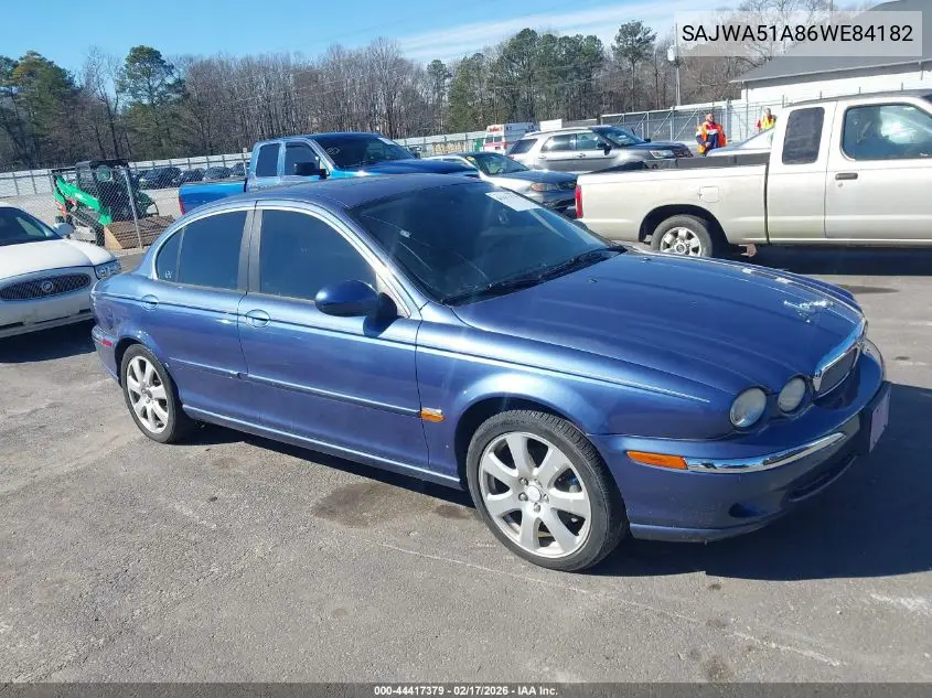 2006 Jaguar X-Type 3.0 VIN: SAJWA51A86WE84182 Lot: 44417379