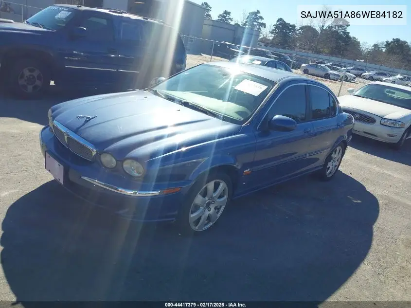 2006 Jaguar X-Type 3.0 VIN: SAJWA51A86WE84182 Lot: 44417379