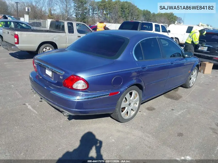 2006 Jaguar X-Type 3.0 VIN: SAJWA51A86WE84182 Lot: 44417379