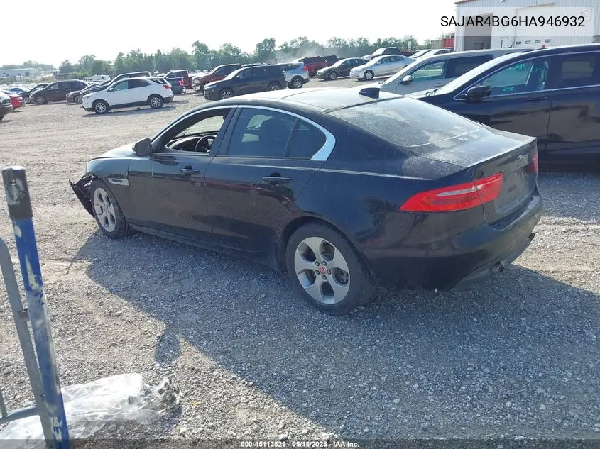 2017 Jaguar Xe 25T VIN: SAJAR4BG6HA946932 Lot: 45113526