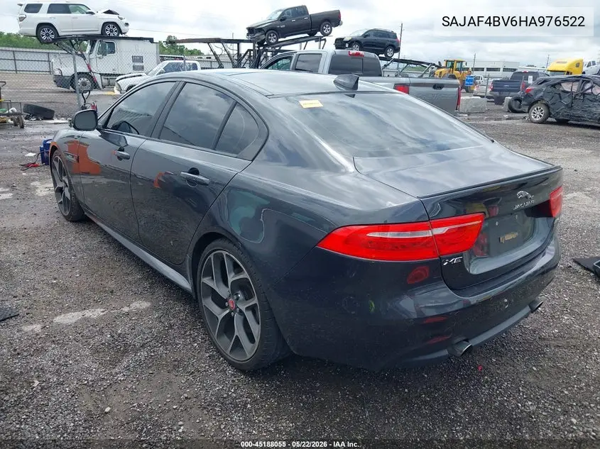 2017 Jaguar Xe 35T R-Sport VIN: SAJAF4BV6HA976522 Lot: 45188055