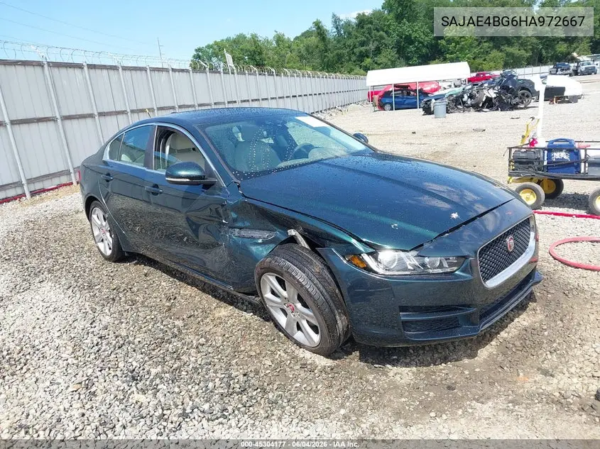 2017 Jaguar Xe 25T Prestige VIN: SAJAE4BG6HA972667 Lot: 45304177